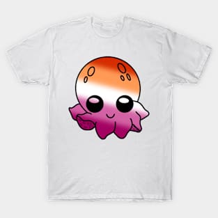 Lesbian Pride Octopus -sy Gradient Flag T-Shirt